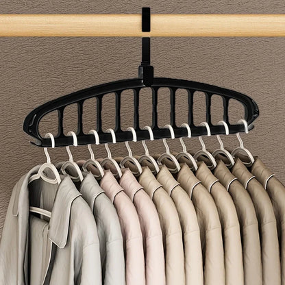 Folding Multi-Hole Clothes Hanger Non-slip Storage Rack