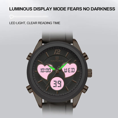 NAVIFORCE Luxury Elegant Women Watch Double Display Waterproof