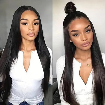 Bone Straight Glueless Wigs Human Hair Pre Plucked Wear To Go Lace Front Wig Brazilian Human Hair Wigs For Women Pre Cut Lace