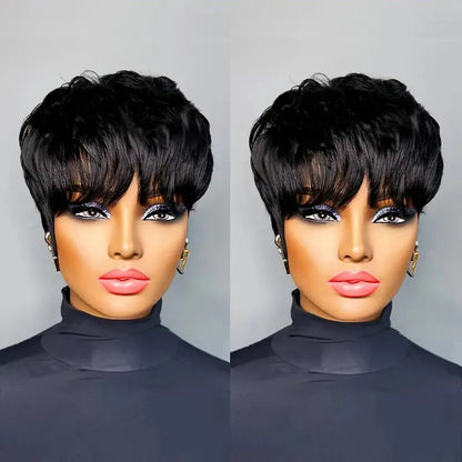 Pixie Cut Wigs Human Hair Short Bob 9A Brazilian