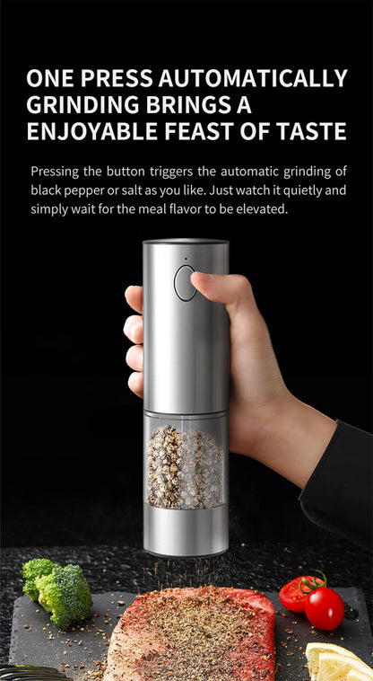 Electric Pepper Grinder Stainless Steel Salt & Pepper