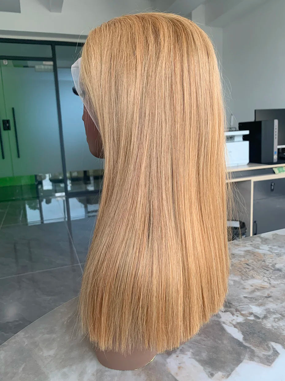 13x4 Bob 27# Colored Honey Blonde Wig Human Hair Vietnamese Closure Wig Human Hair Wigs Transparent Lace Frontal Wig Humain Hair