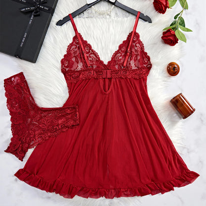 Summer Sexy Lingerie Dress Women Lace