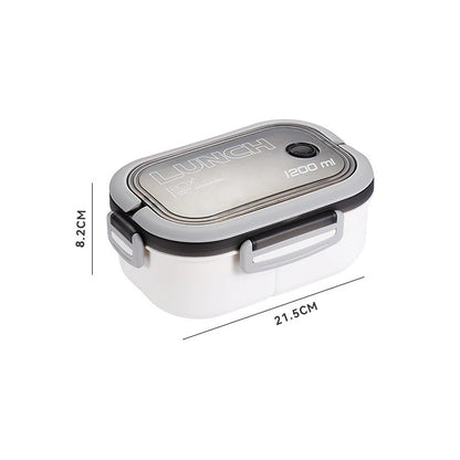 1200ML 2 Layer Bento Lunch Box With Spoon Fork