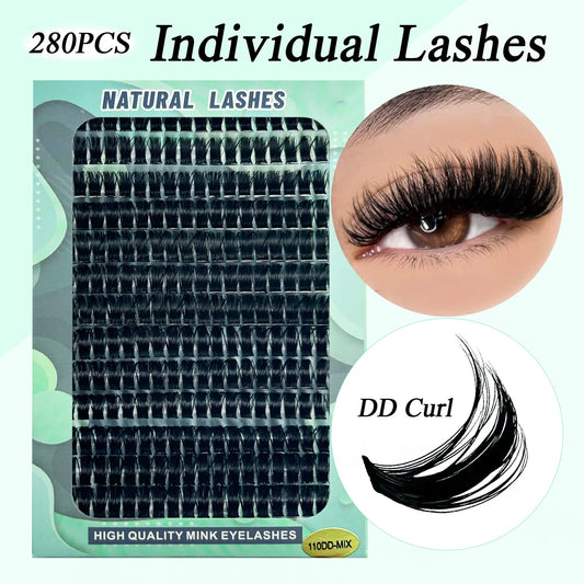 DD Curl Eyelashes Extension Natural Thick Mink Faux Eyelash 3D Fluffy