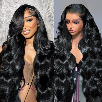 Body Wave 13x6 HD Lace Frontal Wigs Human Hair Colored Chocolate Brown Lace Front Wig 30 36 Inch Replacement Wig For Black Women