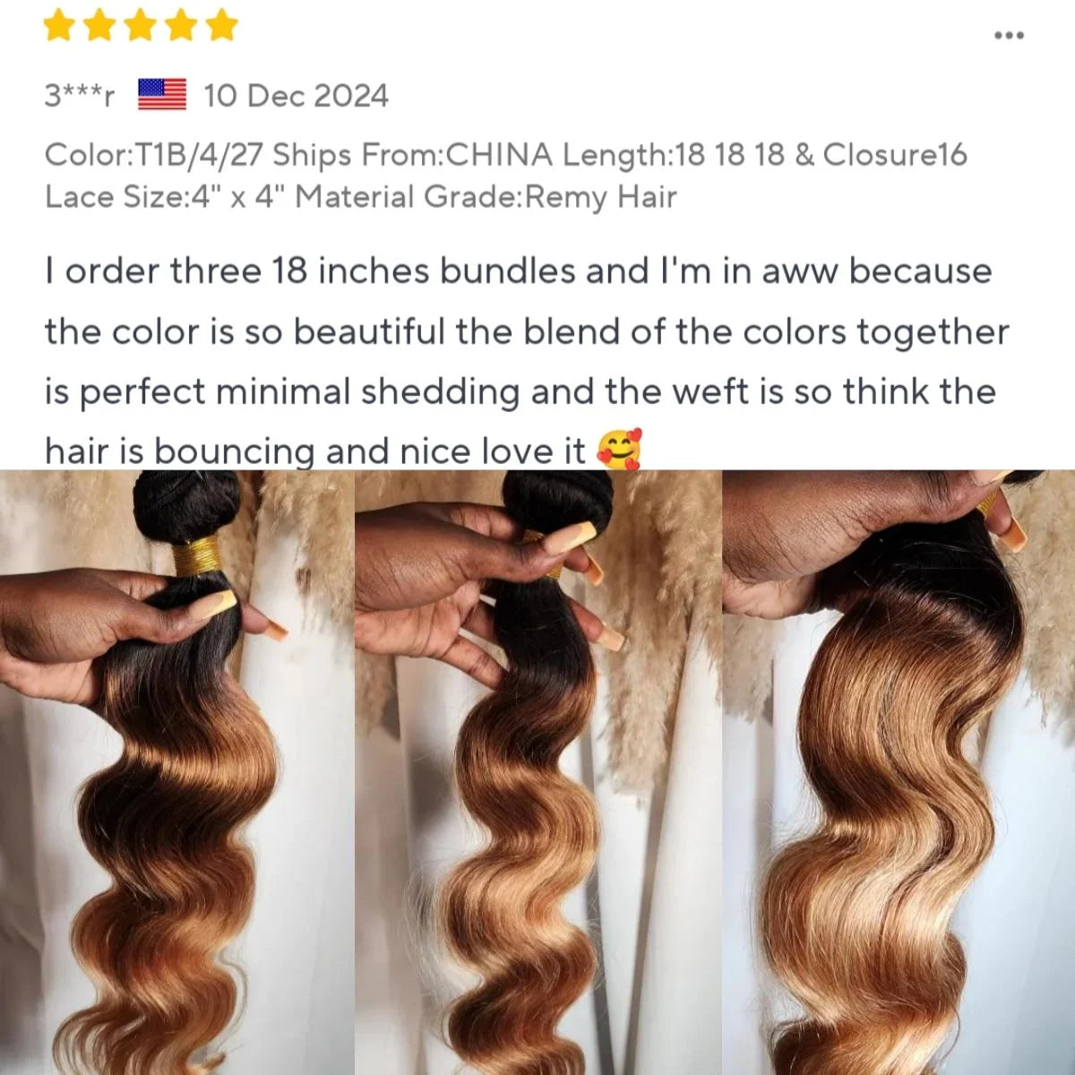 Ombre Color Body Wave Human Hair Bundles with closure 100% Unprocessed Virgin Hair 1b/4/27 Colored Bundles human Hair Extension