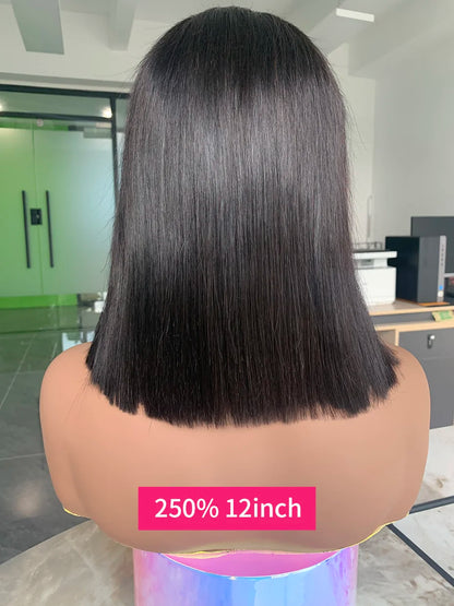 2x6 5x5 250 Density Raw 15A Bob Glueless Lace Wig Ready To Go Vietnamese Hair Original Super Double Drawn Closure Human Hair Wig