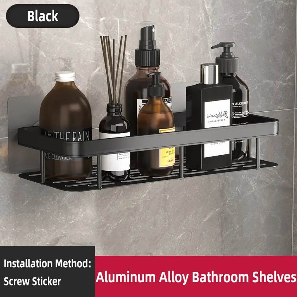 Wall mounted shower shampoo rack bathroom rack towel rack diamond free stand tripod wall hanging corner rectangular stand