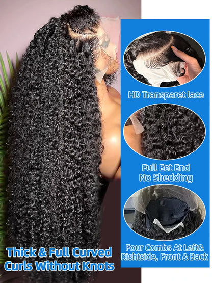 Xcurly 30 inch Loose Deep Wave Glueless 5x5 Ready to Wear Lace Closure Wig Pre Plucked Water Curly HD Lace Front Human Hair Wigs