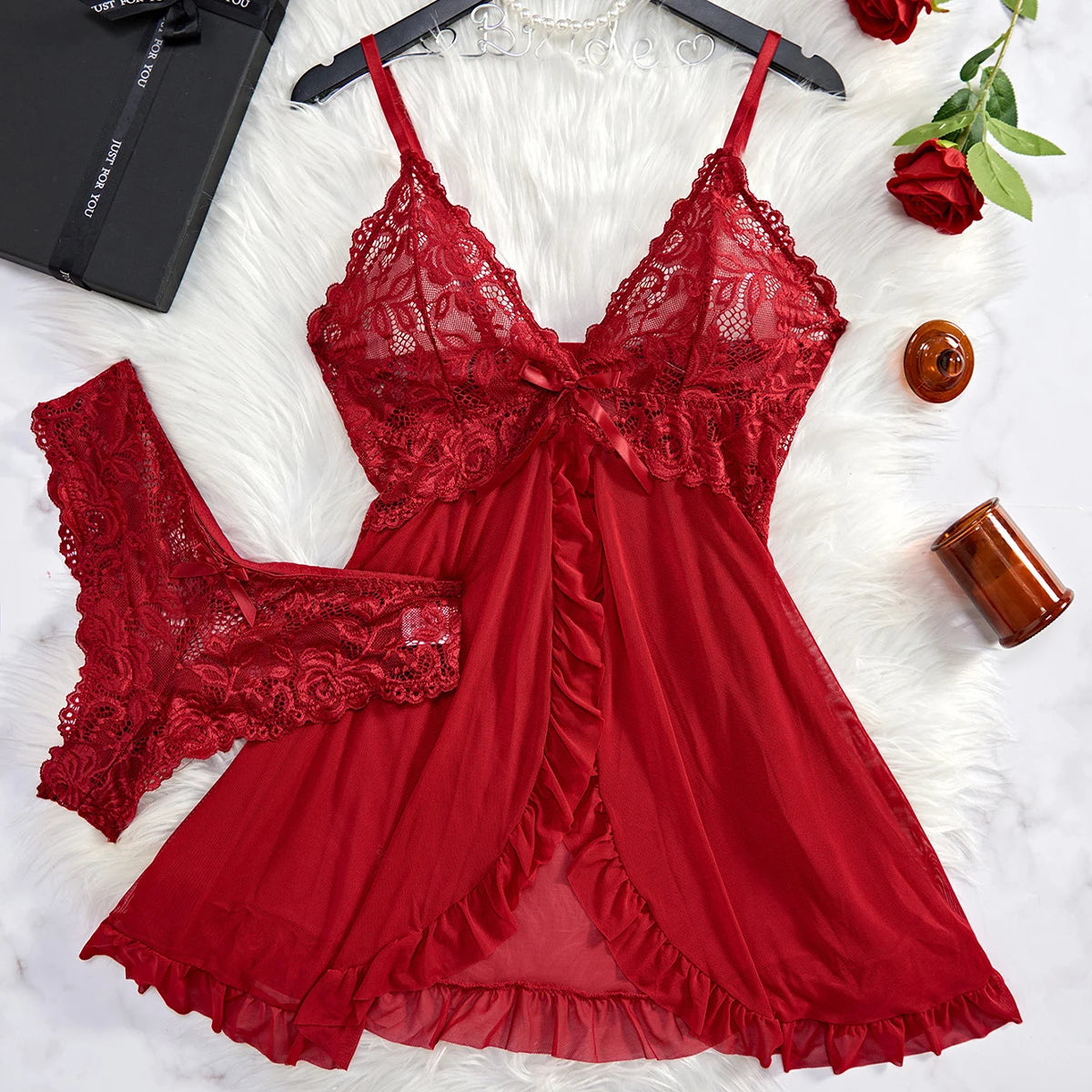 Summer Sexy Lingerie Dress Women Lace