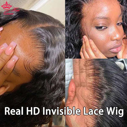 Real Invisible HD Lace Wigs Deep Curly Wave Natural Hairline Human Raw Hair Wigs Indian Pre plucked Lace Front Human Hair Wigs