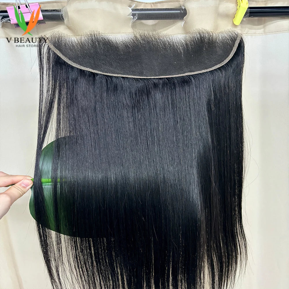 16A Vietnamese Double Drawn Bone Straight Bundles with Lace Closure Raw Hair Bundles Raw Hair