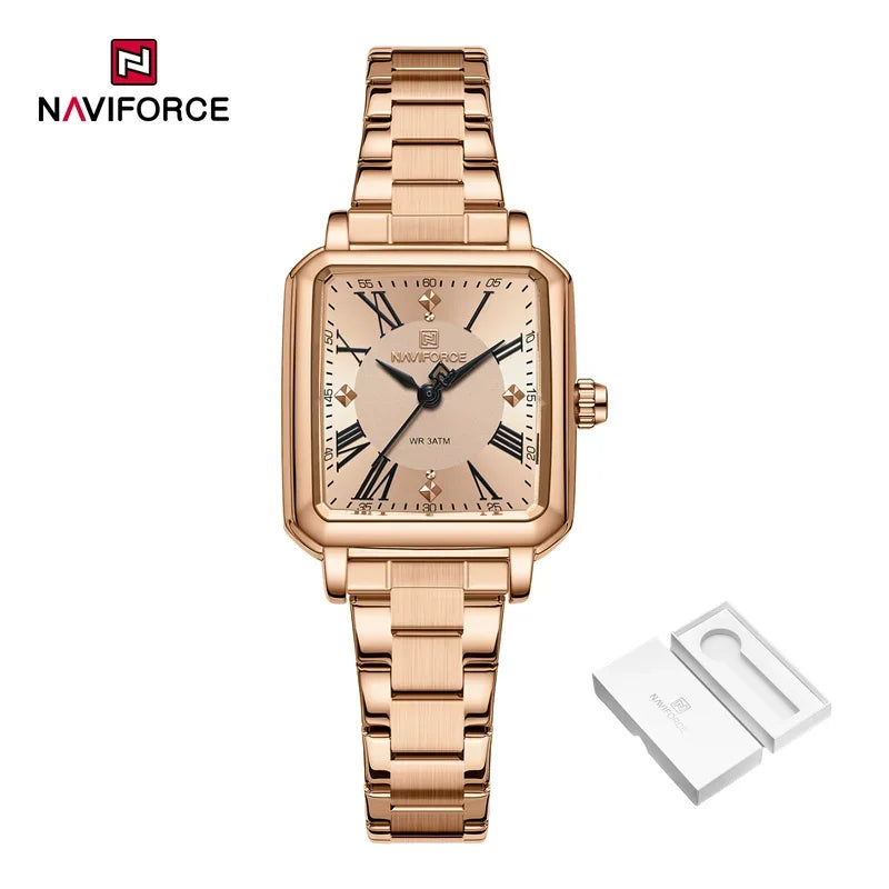 NAVIFORCE Fashion Ladies Watch Stainless Steel Waterproof