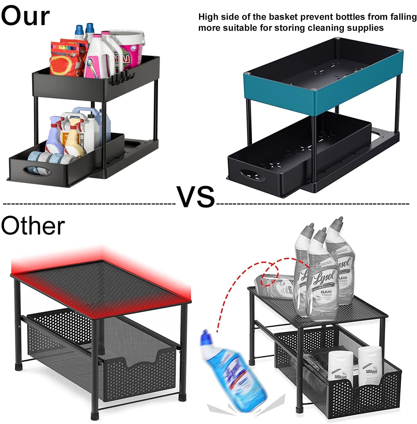 2 Tier Under Sink Organizer