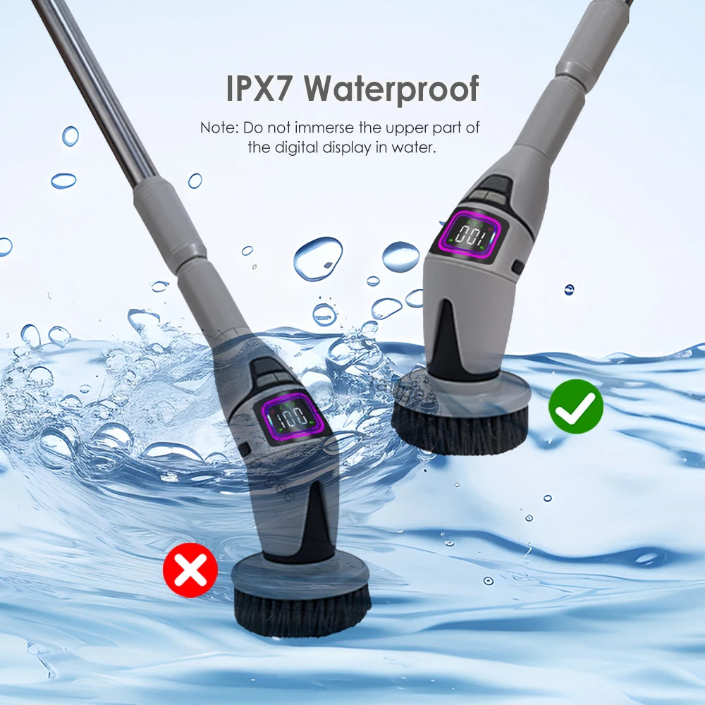 Electric Cleaning Brush 10in1 Multifunctional Wireless Spin Cleaning Brush for Bathroom