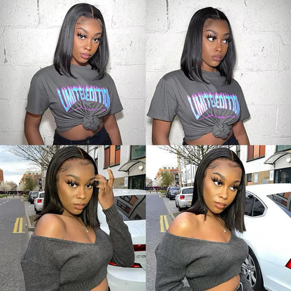 5x5 13x4 13x6 250 Density Bob Human Hair Wig 100% Raw Vietnamese Double Drawn Human Hair Lace Frontal Wig 16 18 20 22 24 26 inch