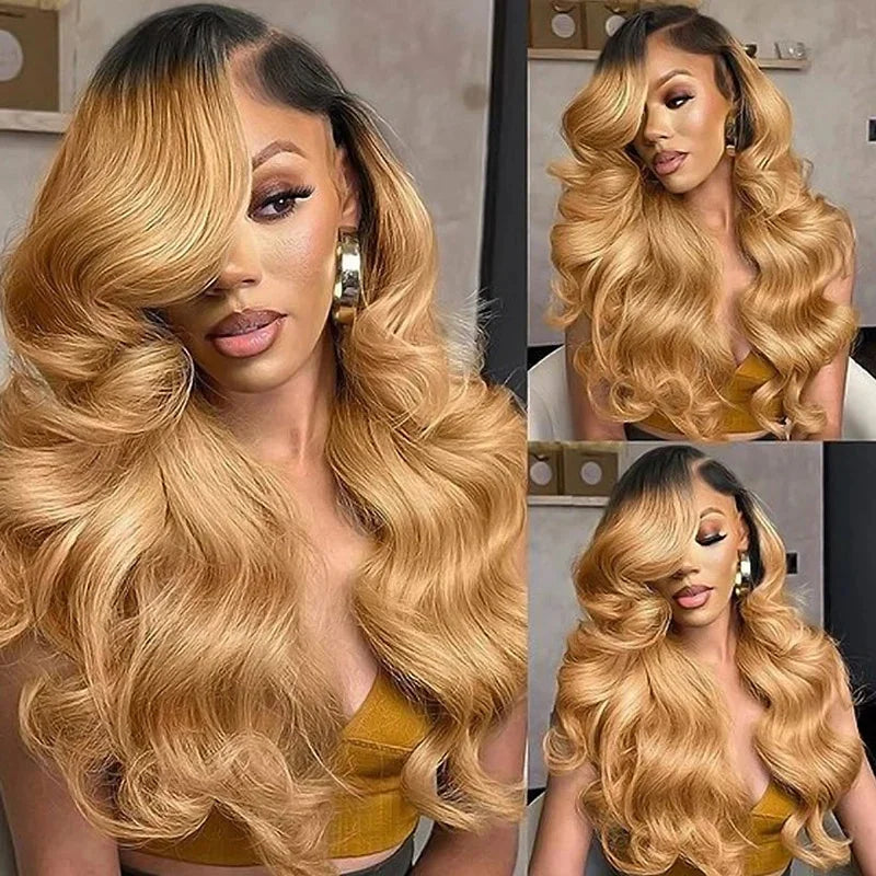 Ombre Color Body Wave Human Hair Bundles with closure 100% Unprocessed Virgin Hair 1b/4/27 Colored Bundles human Hair Extension