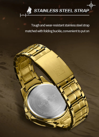 NAVIFORCE Brand Fashion Men's Quartz Watches Waterproof