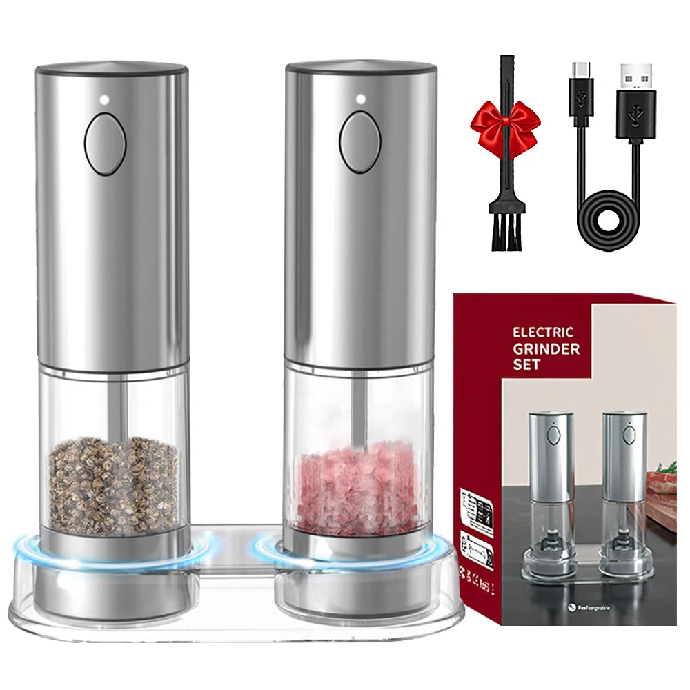 Electric Pepper Grinder Stainless Steel Salt & Pepper