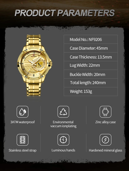 NAVIFORCE Brand Fashion Men's Quartz Watches Waterproof