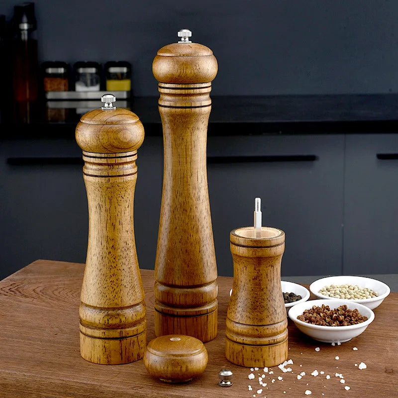 1/3pcs Wood Pepper Grinder,Salt Mill