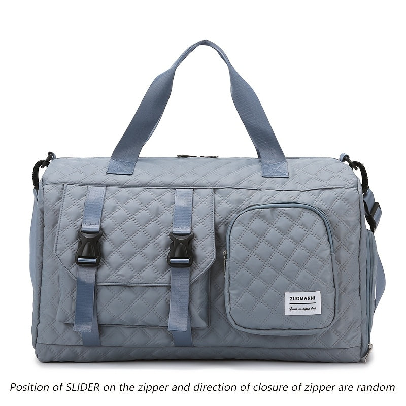 Durable Nylon Argyle Travel Duffle Bag