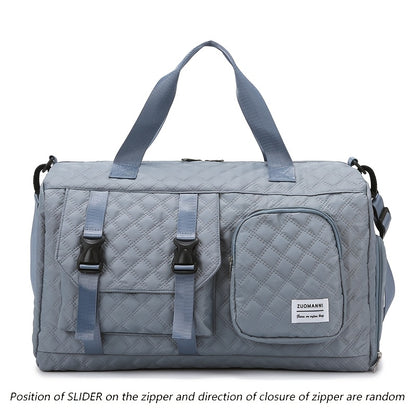 Durable Nylon Argyle Travel Duffle Bag