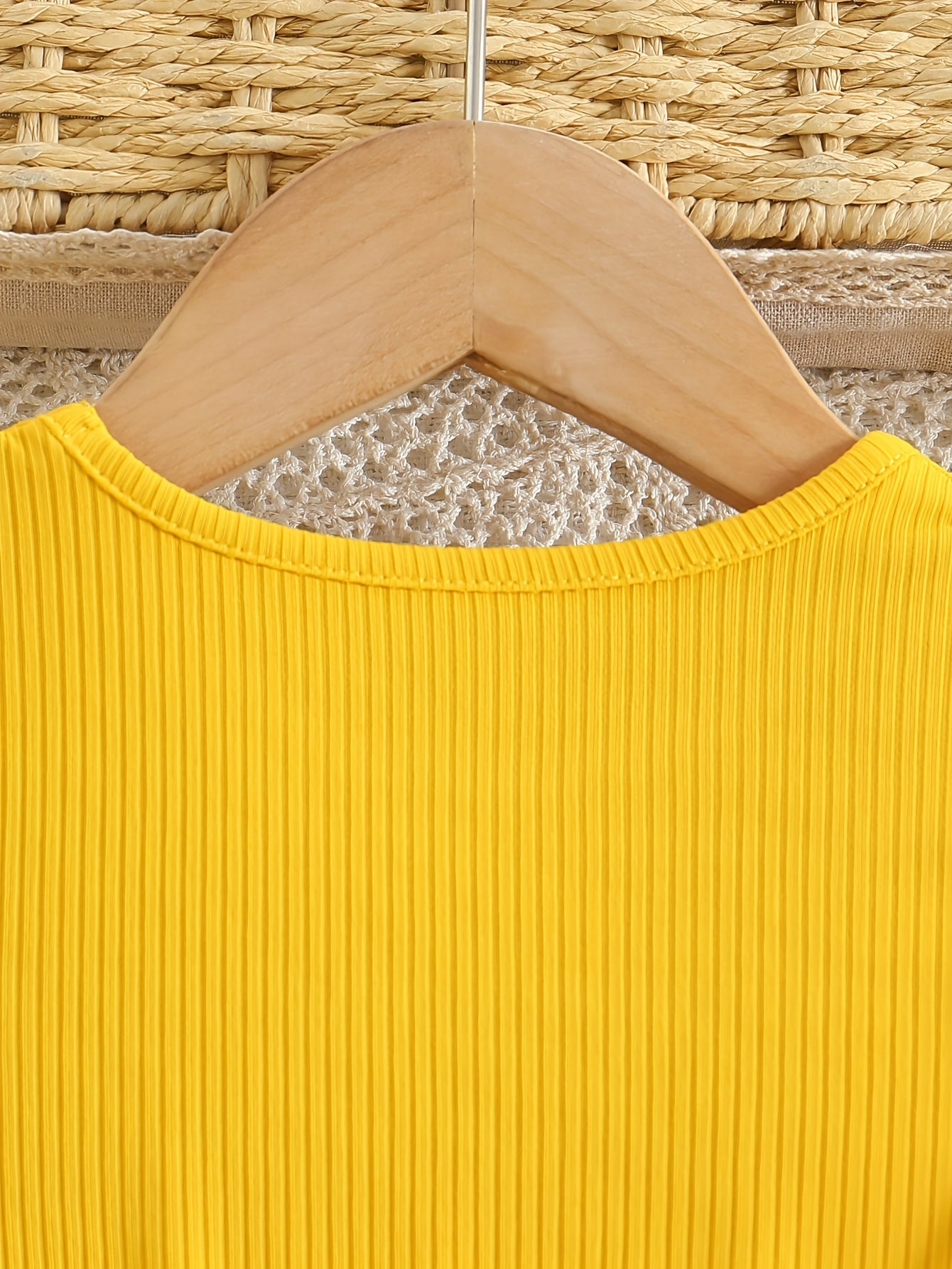 Girls' Patchwork Yellow Romantic Floral Print Dress