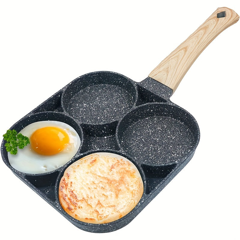 4-Hole Non-Stick Frying Pan with Maifan Stone Coating