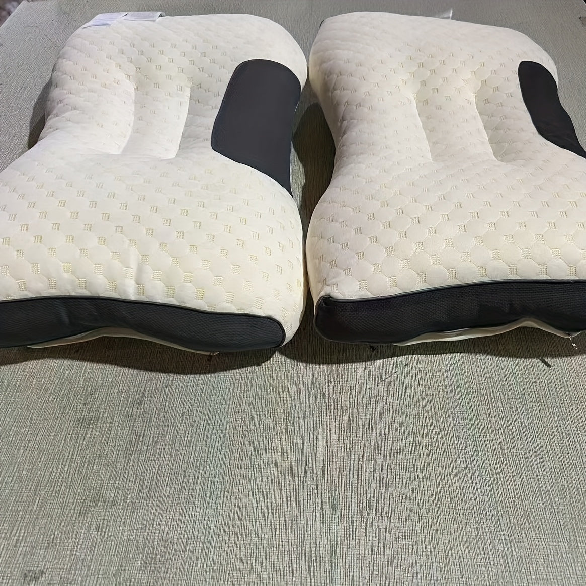 1pc Neck Pillow with Quilted Design - Soft