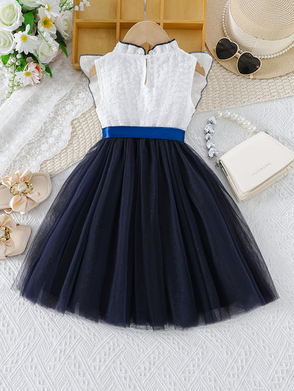 1pc Girls' Sleeveless Summer Dress