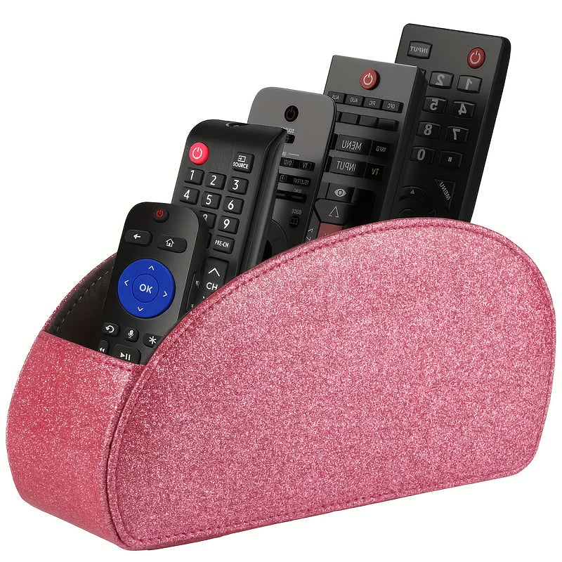 5-Tier Faux Leather Remote Control Holder