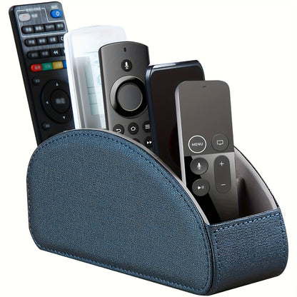 PU Leather Remote Control Holder with 5 Compartments