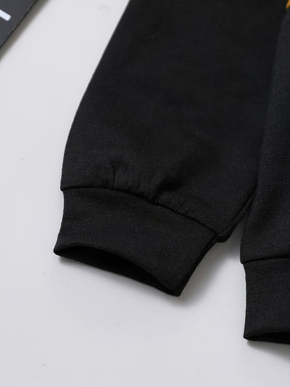 Three-color Spliced Long Sleeve Sweater and Pants Set