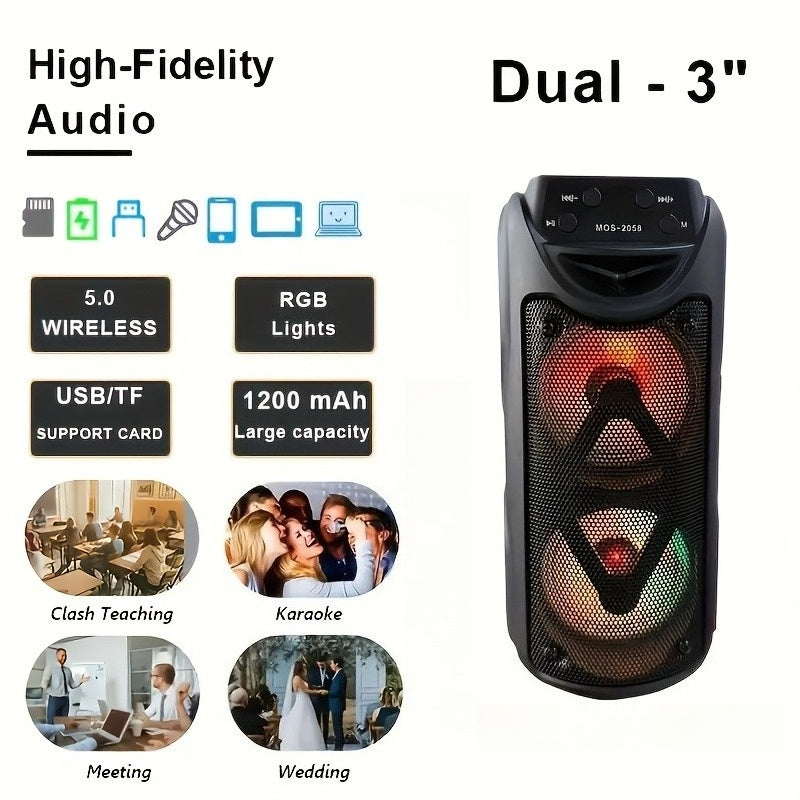Double Speaker Stereo Outdoor Wireless Speaker