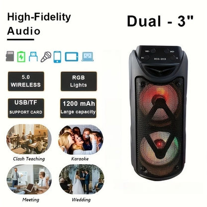 Double Speaker Stereo Outdoor Wireless Speaker