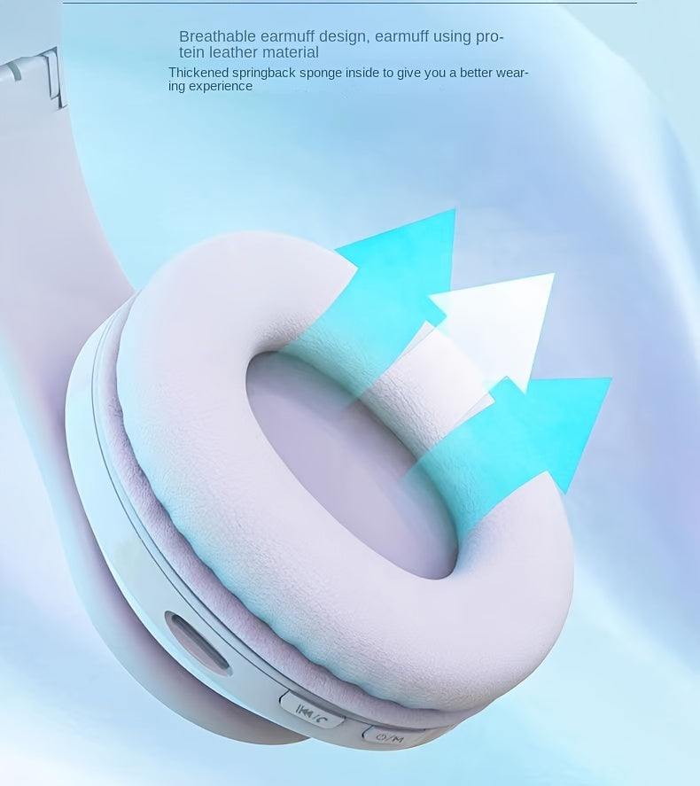 39 Luminous Wireless Headphones with Plug-in