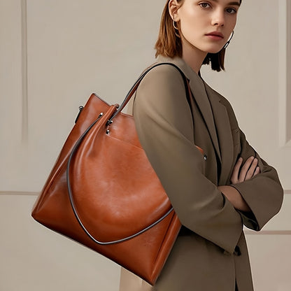 Women'S Genuine Leather Tote & Crossbody