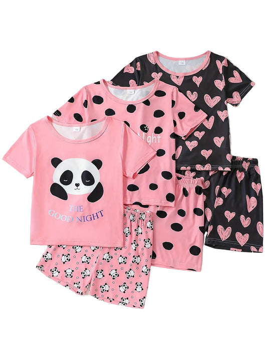 6pcs Set for Girls , Suitable for Loungewear
