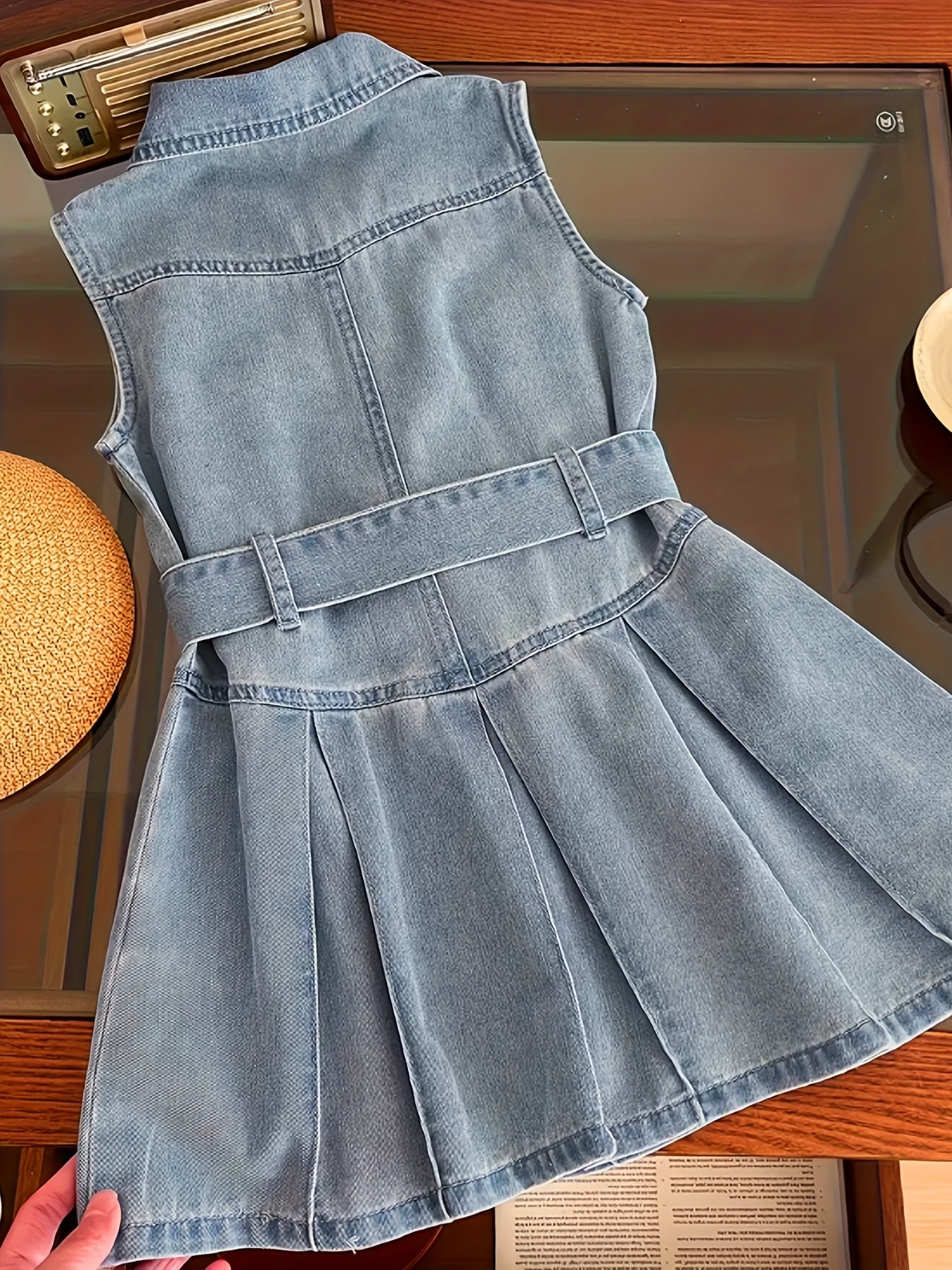 Girls' Dress Summer Fashion Casual Ruffle Pleated Skirt