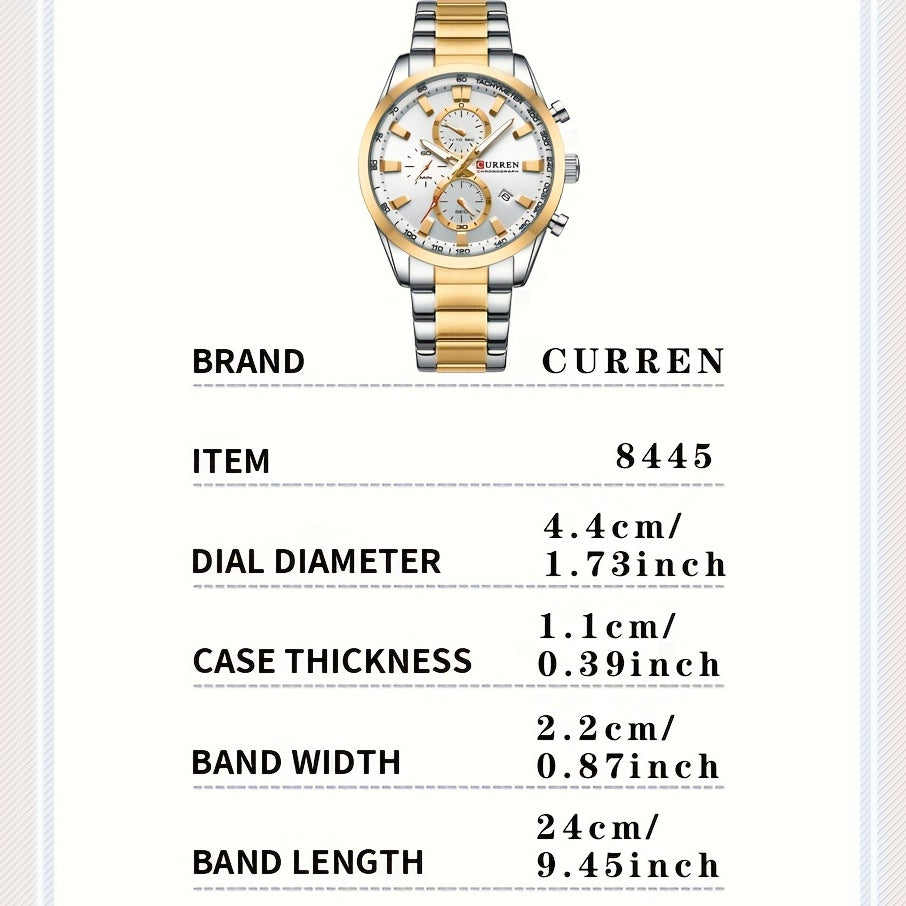 CURREN Men'S Business with Stainless Steel Strap
