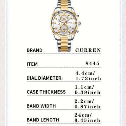 CURREN Men'S Business with Stainless Steel Strap