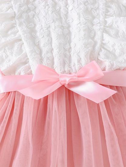 1pc Girls' Sleeveless Summer Dress