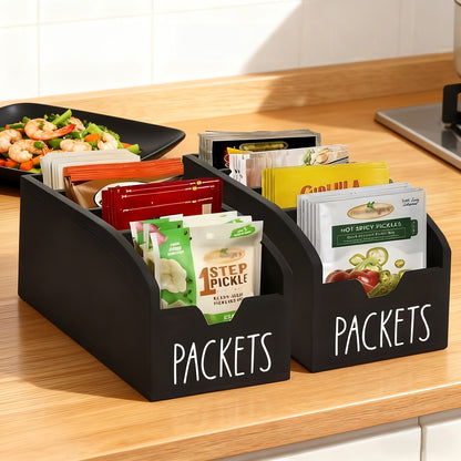 Wooden Two-Piece Seasoning Packet Organizer