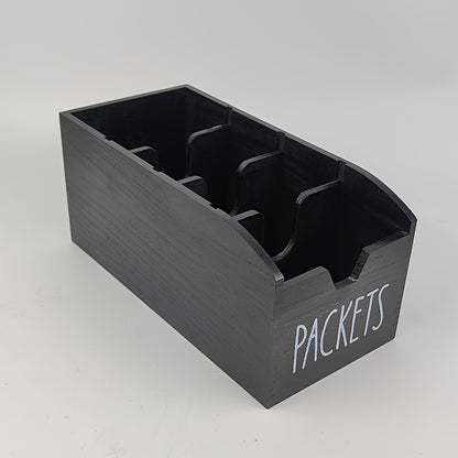 Rustic 4-Compartment Wooden Spice Organizer