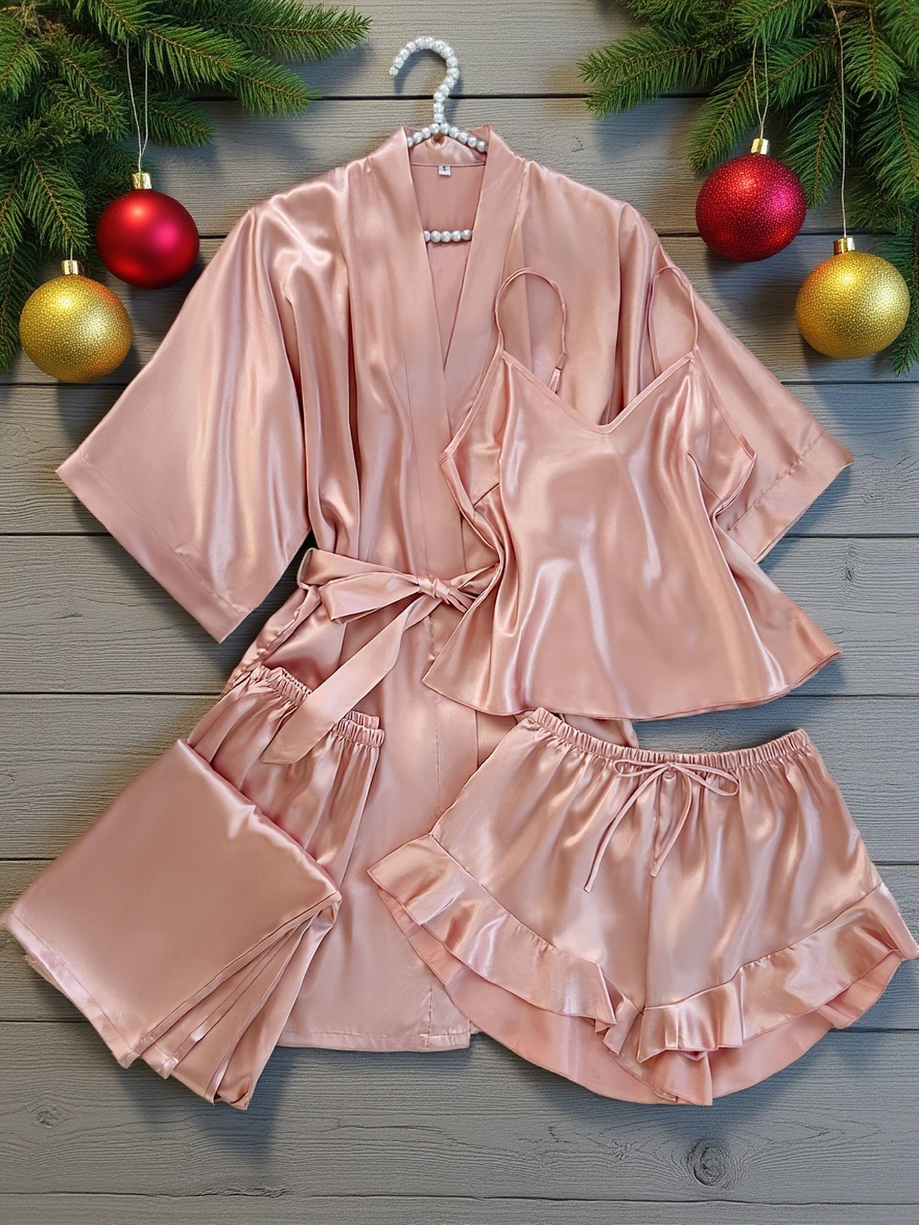 Women'S All-Season V-Neck Pajama Set - Comfortable