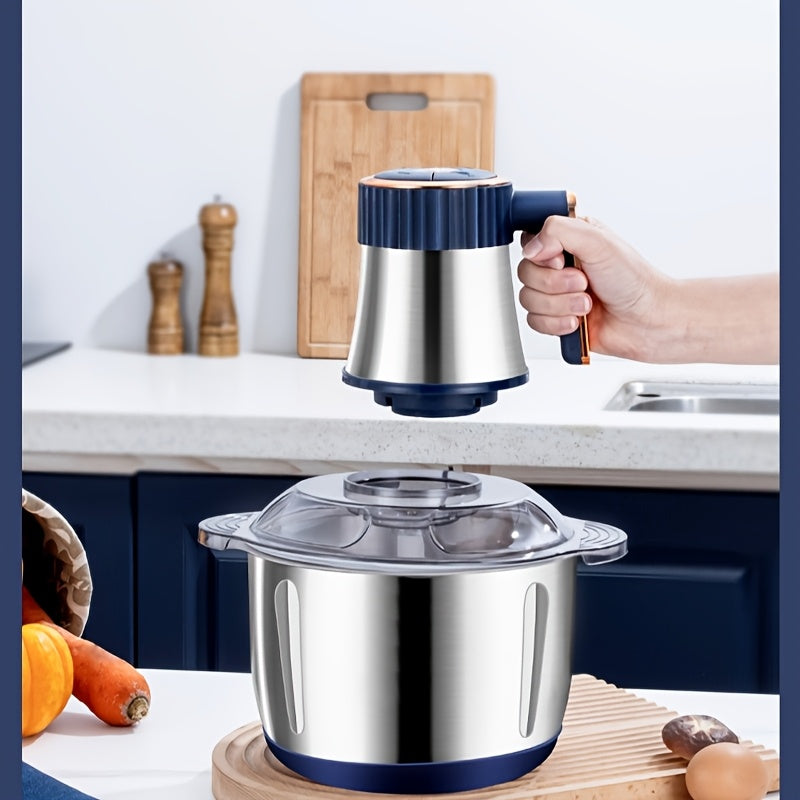 5L Multifunctional Electric Chopper Food Processor Stainless Steel Five-Speed