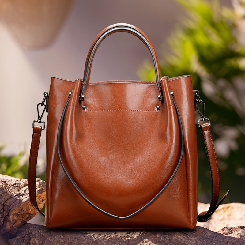 Women'S Genuine Leather Tote & Crossbody