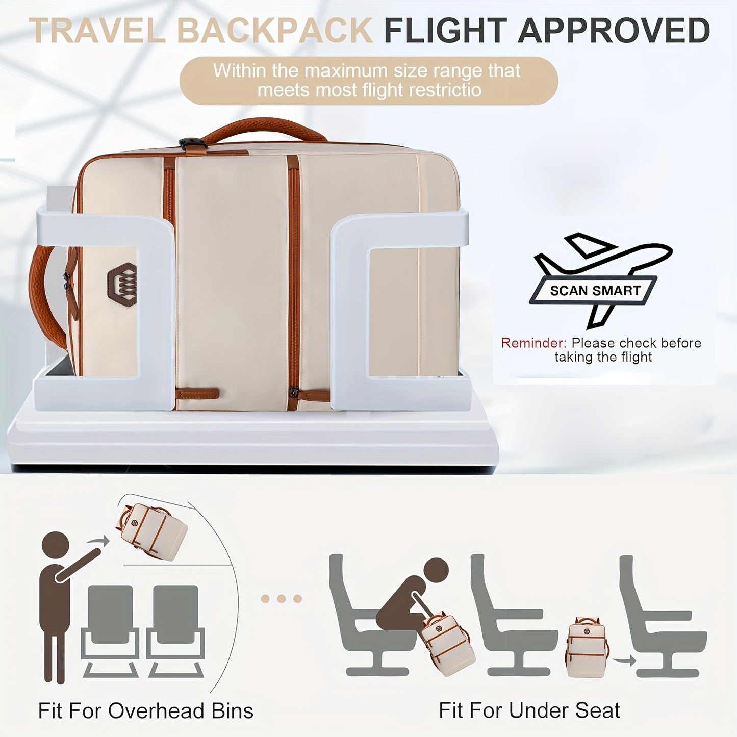 Airline-Approved 15.6-Inch Laptop Backpack, Travel Backpack